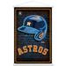 MLB Houston Astros - Neon Helmet 23 Wall Poster with Magnetic Frame 22.375 x 34