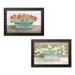 Gango Home Decor Country-Rustic Flowers and Garden Tulips & Farmer s Market Tulips; Two 18x12in Art Prints in Black Frames