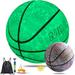 MILACHIC Basketball Glow in the Dark Basketball - Glowing Composite Leather Luminous Basketball Gift for Boys Girls Men Women Indoor-Outdoor Night Basketball Size 7 (29.5 ) with Pump