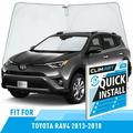 CLIM ART Windshield Sun Shade for Toyota RAV4 2013-2018 - Custom-Fit Foldable Car Sun Shade - Car Sunshade - Vehicle Sun Protector - Front Auto Windshield Cover Car Windshield - WS3022