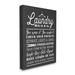 Stupell Industries Laundry Room Rules Hanger Clothespin Icons Black by - Graphic Art Canvas in White | 48 H x 36 W x 2 D in | Wayfair