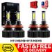 H11 H9 High + Low Beam Combo 240W 52000LM LED Headlight Bulbs Kit 6000K White ro