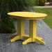 Red Barrel Studio® Nettie Plastic Dining Table Plastic in Yellow | 33 H x 48 W x 33 D in | Outdoor Dining | Wayfair