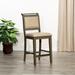 Red Barrel Studio® Bar Stool Wood/Leather in Gray | 42.5 H x 19 W x 22 D in | Wayfair 6F0658074A624DF39C347C5E2541D929