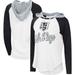 Women's G-III Sports by Carl Banks White/Black Los Angeles Kings MVP Raglan Lightweight Hooded T-Shirt