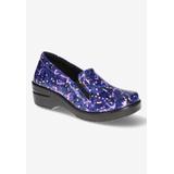 Wide Width Women's Leeza Slip On by Easy Street in Purple Blue Patent (Size 7 1/2 W)