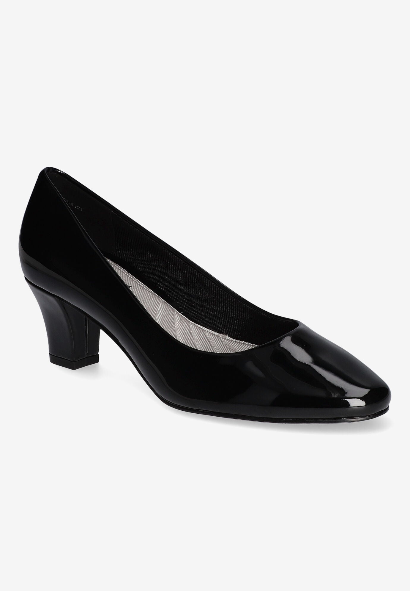 Wide Width Women's Ballari Pump by Easy Street in Black Patent (Size 8 W)