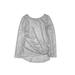 The Vanity Room Long Sleeve Top Gray Print Tops - Women's Size P