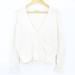 Madewell Sweaters | Madewell Sweater Women's Beige Casual Pullover Long Sleeve V-Neck Size Xs | Color: Cream/White | Size: Xs