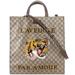 Gucci Bags | 100% Authentic Gucci Beige Gg Supreme Canvas Tiger Patch Paramour Tote Crossbody | Color: Black/Brown | Size: Os