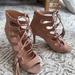 Nine West Shoes | Brand New Never Worn Nine West Suede Strappy Heels. | Color: Tan | Size: 7.5