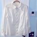 Michael Kors Tops | Euc Michael Kors 14 Petite White Zipper Front Dress Shirt In Excellent Condition | Color: White | Size: 14p