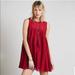 Free People Dresses | Free People Tu-Es-La Maroon Lace Babydoll Mini Dress Xs | Color: Red | Size: Xs