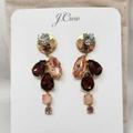 J. Crew Jewelry | New J Crew Crystal Cluster Drop Statement Earrings In Mauve Blush | Color: Pink/Purple | Size: Os