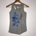 Disney Tops | Disney Lilo And Stitch Women's Xs Gray Racer Back Tank Top | Color: Gray | Size: Xs