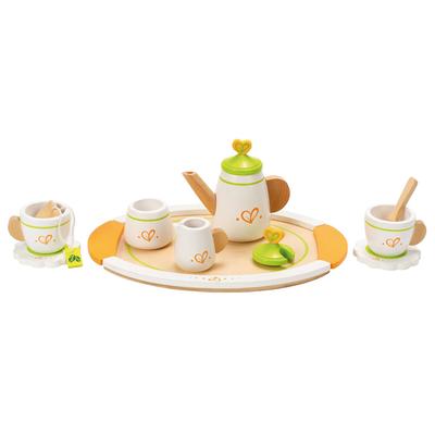 Hape Spielgeschirr Teeservice für zwei, (Set, 12 tlg.), aus Holz weiß, natur, grün Kinder Ab 3-5 Jahren Altersempfehlung