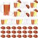67 Pcs Cowboy Boot Shot Glasses Set, Include 30 Mini Reusable Plastic Cowboy Boot Shot Glasses 16 oz Big Cowboy Boot Cup 36 Mini Cowboy Hats for Bachelorette Birthday Party Supplies (Brown Style)