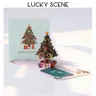 Carte de bénédiction de Noël 3D avec carte de voeux carte d'arbre de Noël message de bénédiction