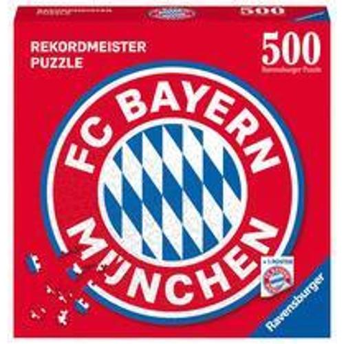 Ravensburger Puzzle 17452 - FC Bayern Logo - 500 Teile FC Bayern München Rundpuzzle für Erwachsene und Kinder ab 14 Jahr
