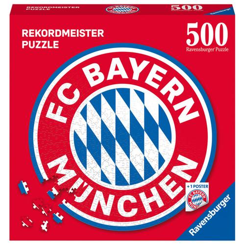 Ravensburger Puzzle 17452 - Fc Bayern Logo - 500 Teile Fc Bayern München Rundpuzzle Für Erwachsene Und Kinder Ab 14 Jahren