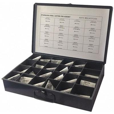 ZORO SELECT JBDL16COT25SS Pin Assortment,16 Sizes,1125 pcs.