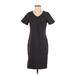 Women With Control Casual Dress - Sheath: Black Solid Dresses - Size Small