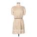 Banana Republic Factory Store Casual Dress: Ivory Jacquard Dresses - Women's Size 4 Petite