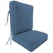 Jordan Manufacturing Sunbrella 45 x 22 Canvas Sapphire Blue Solid Rectangular Outdoor Deep Seat Chair Cushion with Ties and Welt