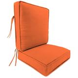 Jordan Manufacturing Sunbrella 45 x 22 Canvas Tuscan Orange Solid Rectangular Outdoor Deep Seat Chair Cushion with Ties and Welt