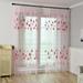 Drape Leaves Voile Window 1 Tulle Panel Sheer Curtain Fabric Home Decor Window Insulated Curtains