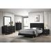 Lexie Black and Gold 4-piece Tufted Panel Bedroom Set