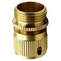 3/4 Car Wash Water Tube Connector Copper Garden Hose Quick Connector Copper Pipes Gasket for Water Pipe Shop (Golden Am