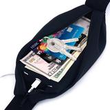 Fanny pack Running Belt Waist Bag Water Resistant Sports Pouch with Clear Windows for iPhone Galaxy Note All Mobiles up to 6.9 Gym Workout Fitness Gear-Black Women Men Kids