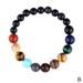 Volcanic Stone Yoga Energy Bracelet Volcanic Stone Seven Chakra Woven Bracelets For Women