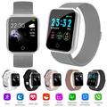 Unisex Bluetooth Smart Watch Waterproof Pressure Heart Rate Monitor Fitness Tracker with Temperature for Android iPhone Sport Wear For Men Women Steel Band