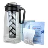 Alkaline Water Filter Pitcher Infuser Tritan Pitcher 2L | 9.5 pH Alkaline Filters | Tea Pitcher | Tritan BPA Free Ice Coffee Maker | Infuser Pitcher