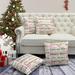 Home Soft Things Christmas Throw Pillow Cover 4 Piece Set - French Words - 20 x 20