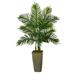 Nearly Natural 4 Areca Palm Artificial Tree in Green Planter (Real Touch)