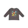 Inktastic Cute Planets Kawaii Planets Space Cosmos Stars Boys or Girls Long Sleeve Toddler T-Shirt