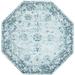 Rugs.com Monte Carlo Collection Rug â€“ 4 Octagon Light Blue Medium Rug Perfect For Living Rooms Kitchens Entryways