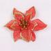 10pcs Artificial Poinsettia Flower Christmas Decorative Glitter Flower Artificial Poinsettia Flower 10pcs Christmas Tree Wedding Decoration Christmas Decorative Glitter Flower Red 10pcs