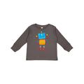 Inktastic Cute Robot Colorful Robot Funny Robot Robotics Boys or Girls Long Sleeve Toddler T-Shirt