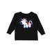Inktastic Unicorn Patriotic 4th of July Holiday Boys or Girls Long Sleeve Toddler T-Shirt
