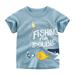 Boys 8 Teen Boy Clothe Short Kids Clothes Boys T Toddler Tee Sharks For 17 Shirts Dinosaur Years Crewneck Sleeve Tops Cartoon Baby Boys Tops Boy Pants 4t