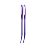 Biplut 2Pcs Darning Needles Large Eye Aluminum Wool Sweater Sewing Knitting Crocheting Blunt Needles for Clothes (Purple)