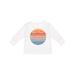 Inktastic Lake Placid Retro Sunset Boys or Girls Long Sleeve Toddler T-Shirt