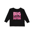 Inktastic Big Sister Announcement Girls Big Sis Reveal Girls Long Sleeve Toddler T-Shirt