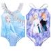 Disney Frozen Elsa Princess Anna Toddler Girls 2 Pack Crossover One Piece Bathing Suits Toddler to Big Kid