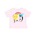 Inktastic I m 5- Fifth Birthday Sun Rainbow Boys or Girls Toddler T-Shirt