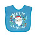 Inktastic Baby s 1st Christmas Santa with Candy Canes Boys or Girls Baby Bib